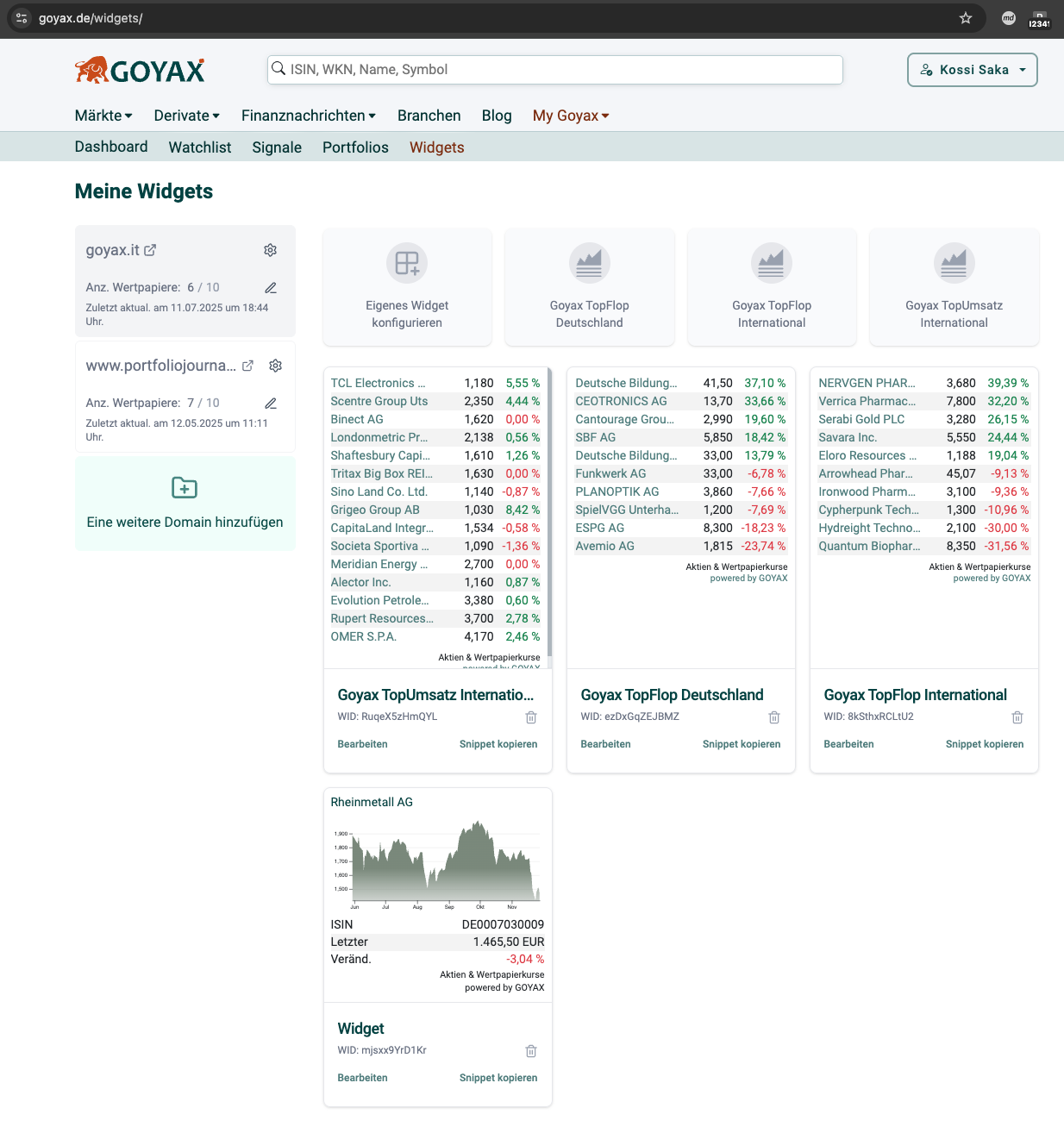 Goyax.de - Financial Data Platform screenshot 4